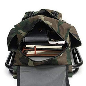 Chaise de camping pliable portable avec sac à dos intégré, siège léger pour la pêche, équipement d'extérieur adapté au camping, aux voyages et à la randonnée - Product Image 6