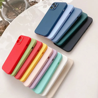 Coque de téléphone en silicone liquide TPU carrée pour Realme 16 15 14 13 Pro Plus Lite C83 C85 C73 C71 C75, fine et souple, couleurs bonbons