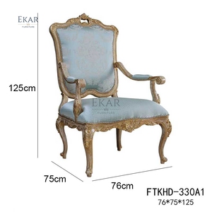 الفاخرة غرفة المعيشة الأثاث الأوروبي نمط طقم أريكة جلد أبيض الخشب العتيقة اليد منحوتة الملكي تصميم الأرائك الأثاث المنزلي - Product Image 3