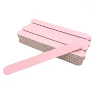 20 Stks/set Emery Board Professionele Nagels Vijlen Roze Schuurpapier Nagel Buffer 240/240 Grit Houten Vijl Semi-Permanente Nagellak Tool