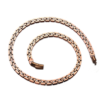 Collier magnétique en cuivre pur à 99,99 %, unisexe, chaîne à maillons réglable, motif géométrique, style tendance, énergie et bien-être, pour femme, anniversaire