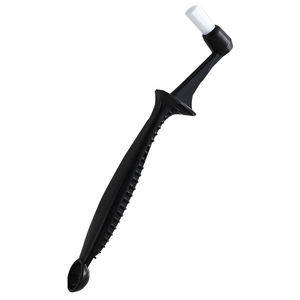 Cepillo de limpieza para cafeteras Kafei Shi, cabezal curvo de PP y nailon, limpiador manual para cabezales de máquinas de espresso. - Product Image 1