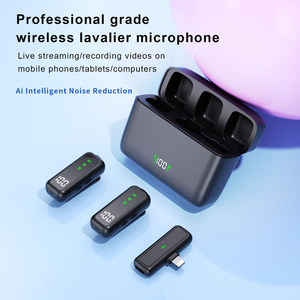 <b>Wireless</b> Lavalier <b>Microphone</b> Set USB Type C Dynamic Mic Noise Reduction for Interview Streaming Vlog - Product Image 6