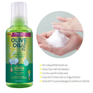 <span class=keywords><strong>Mousse</strong></span> <span class=keywords><strong>coiffante</strong></span> pour cheveux à l'huile de <span class=keywords><strong>coco</strong></span> <span class=keywords><strong>et</strong></span> à l'huile d'<span class=keywords><strong>olive</strong></span> de haute qualité, produit coiffant pour boucles, laque pour cheveux à tenue forte pour le modelage <span class=keywords><strong>et</strong></span> la brillance - Product Image 3