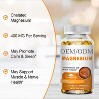 Fabricant en marque blanche de capsules molles de complexe de magnésium 400 mg de qualité alimentaire, complément alimentaire pour le sommeil et la santé cérébrale