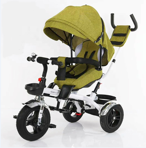 Cochecito de bebé barato, triciclo <span class=keywords><strong>infantil</strong></span>, asiento giratorio de 2022 grados, puede acostarse o sentarse, 360 - Product Image 4