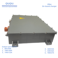 Chargeur de batterie embarqué OBC 20 kW 800 V pour voitures électriques, protection IP67, refroidissement liquide