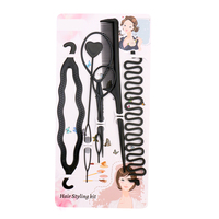 6Pcs Lot DIY Hair Design Styling Accessoires Kit Ensemble Cheveux Braid Outil Noir de Coiffure En Plastique Kit