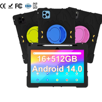 Tablette Silicone Anti-Collision Industrielle, Nouvelle, Écran Capacitif 512 Go, Processeur Octa Core MTK, GSM 4G, pour Entreprises et Enfants