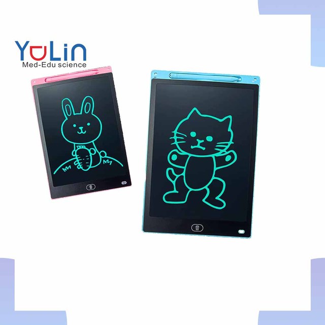 Digital Writing Pad Slate for Kids Educational Plastic Memo Pads with 12-Inch LCD Screen Tablet