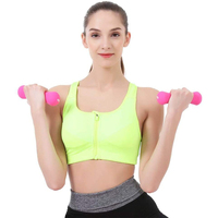 Pesas de mano de hierro fundido para mujer, para deportes familiares, ejercicio de Fitness, 0,5 kg, 0,75 kg, 1kg, mancuerna con forma de hueso de neopreno