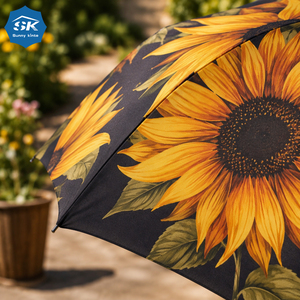 Parapluie de <span class=keywords><strong>golf</strong></span> à <span class=keywords><strong>prix</strong></span> d'usine, motif tournesol, poignée en EVA, tissu pongé 190T, armature en fibre de verre, idéal pour le <span class=keywords><strong>golf</strong></span> et les voyages, protection soleil et pluie - Product Image 4
