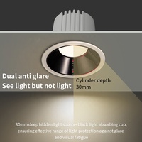 Spot encastré LED anti-éblouissement ETL 5004879 pour plafond, sans cadre, pour hôtel, intérieur, maison