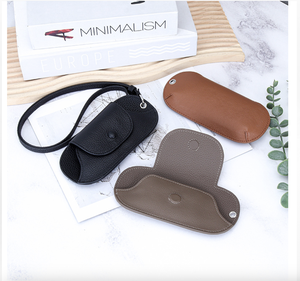 Estuche para Gafas de Sol Ando Bag de Cuero Vacuno Genuino con Correa para el Cuello, Funda Portátil para Lentes - Product Image 4