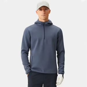 Sweat à capuche de golf pour homme avec fermeture éclair courte, blocs de couleur, anti-humidité, haut de <span class=keywords><strong>performance</strong></span> - Product Image 6