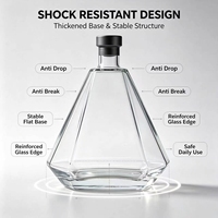 Bouteille à liqueur en verre rechargeable, personnalisable, étanche, avec design estampé à chaud