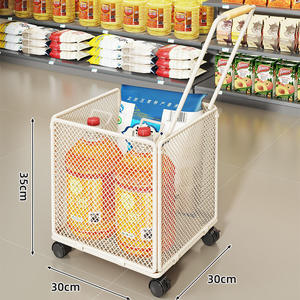 Carrito de almacenamiento rodante de malla de acero blanca con 4 ruedas móviles, carrito multiusos para el hogar, supermercado y aplicaciones de almacenamiento. - Product Image 3