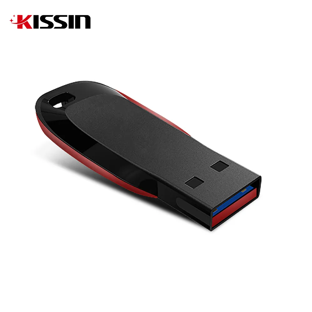 Kissin Custom Logo USB Flash Drive USB 2.0 Flash 64GB High Speed Pen Drive 8GB 16GB 32GB 128GB Plastic USB Stick 3.0 Pendrive