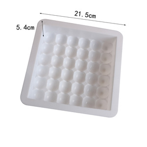 White <b>Silicone</b> Mousse Mold 36 Cavity Semi Circular Bun Shape <b>Baking</b> Tool For Cake Dessert Making - Product Image 2