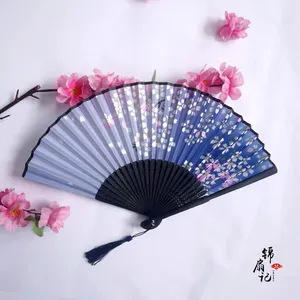 Éventail pliant élégant chinois vintage en papier avec baleines en bambou, éventail vierge à personnaliser - Product Image 5