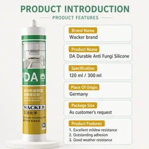 กาวซิลิโคนกันเชื้อรา DA 300 มล. ยึดติดได้ดีเยี่ยม กาวซิลิโคนสำหรับกระจกชนิดกลาง ใช้สำหรับซีลชิ้นส่วนเครื่องมือ - Product Image 2