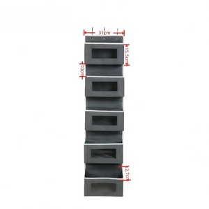 Wall Mounted Hanging Closet Organizer 31x15.5x85cm 5-Tier Non-Woven <b>Fabric</b> <b>Storage</b> Baskets <b>for</b> Behind Door or Wall Use - Product Image 1