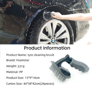 Brosse de nettoyage pour pneus de voiture à poils doux, brosse à récurer les jantes de roues durable pour le detailing automobile et le lavage de voiture - Product Image 3