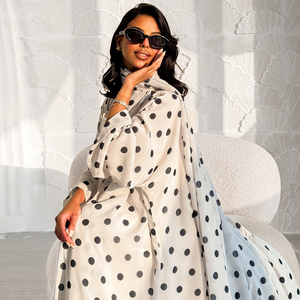 Nouvelle Abaya 2026 à pois <span class=keywords><strong>pour</strong></span> femmes musulmanes – <span class=keywords><strong>Robe</strong></span> longue élégante et modeste avec foulard <span class=keywords><strong>pour</strong></span> femmes musulmanes - Product Image 5