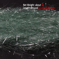 6,5cm Ice Dub Long Fly Tying Dubbing Materials Synthetische Glitzerfasern für Nymphen, Lachs, Köderfische und Streamer