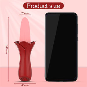 10 Frequency Modes Long <b>Tongue</b> Strong Stimulator Rose Shape <b>Vibrator</b> - Product Image 3