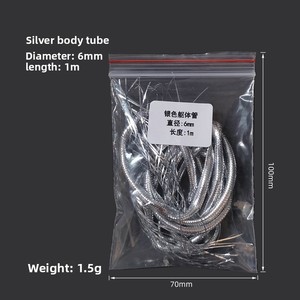 Tube tressé en plastique Mylar argenté, motif écailles de poisson, matériau pour montage de mouches artificielles souples pour la pêche au leurre - Product Image 6