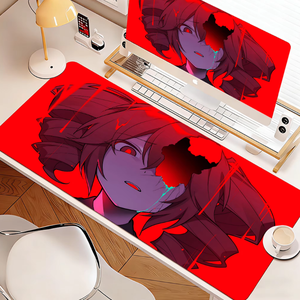 Tapis de souris de jeu <span class=keywords><strong>Te</strong></span>.to Anime au design mignon avec visage emblématique, surface lisse, durable pour PC de bureau. Personnalisé Kas-ane. - Product Image 4