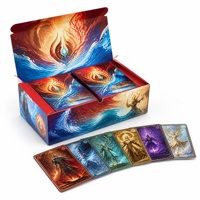 Boîte d'emballage personnalisée pour cartes à collectionner avec compartiments pour cartes, illustrations fantastiques, vente en gros
