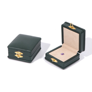 Light luxury Gem <b>Box</b> Genuine <b>Leather</b> <b>Jewelry</b> <b>Box</b> Support Wholesale And Customization Retro Style <b>Jewelry</b> <b>Box</b> - Product Image 2