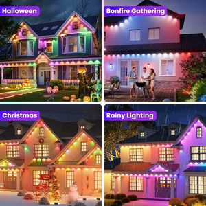 Éclairage de Noël extérieur permanent 48V RGB à points lumineux résidentiels IP68, 200ft 400ft, pour poutres de toit - Product Image 6