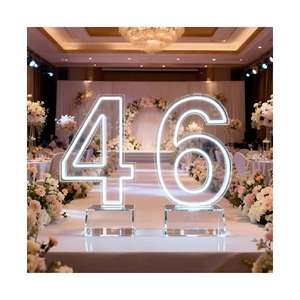 Lettres lumineuses LED personnalisées pour mariage, enseigne en acrylique, éclairage 2 pieds, 3 pieds, 4 pieds, 0-9 A-Z, néon LED RGB, lumière numérique pour fête - Product Image 6