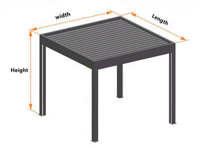 2025 nouveau jardin extérieur en aluminium persienne Pergola lumière LED électrique en aluminium obturateur 3x3m <span class=keywords><strong>terrasse</strong></span> Durable bois plastique alliage - Product Image 4