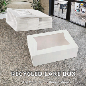 Recycled Kraft Paper Rigid Cake Box with Sponge Lining Magnetic Closure Custom Shape & Embossed Printing for Food Packaging - Product Image 2