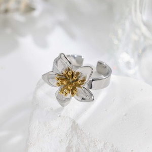 แหวนสแตนเลสสตีลรูปดอกไม้ 3 มิติ ประดับเพชรซิร์คอน ดีไซน์หรูหรา โรแมนติก เหมาะสำหรับงานแต่งงาน งานหมั้น และสวมใส่ในชีวิตประจำวัน - Product Image 2