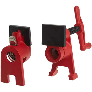 3/4" Heavy Duty Pipe <b>Clamp</b> Set, Cast Iron Bar <b>Clamp</b> with Quick Release, Woodworking Gluing <b>Clamps</b> for Furniture Making, Cabinet - Product Image 1