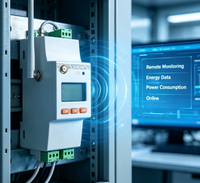 Medidor de Energía Monofásico IoT Acrel ADW310-HJ-D16/C, Precisión 0.5S, 220V, CT Externo D16, Montaje en Riel DIN, RS485 Modbus-RTU, kWh