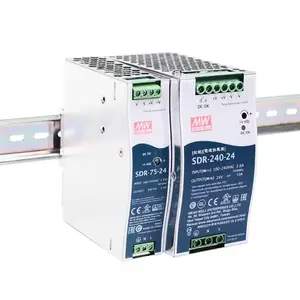 Taiwan Mingwei switching power supply SDR-120 12/24/48V guide rail thin 120W Mingwei authentic sales