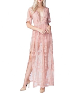 plus size lace maxi romper