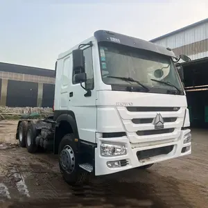 יד שנייה סין הואו 6 x4 משאיות lhd sinotrk 371 375hp בשימוש טרקטור ראש משאית עם מחיר נמוך