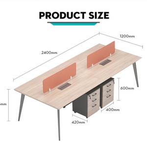 Poste de travail modulaire ouvert moderne pour bureau, bureau en îlot pour le personnel, table de bureau à accès facile pour atelier - Product Image 2