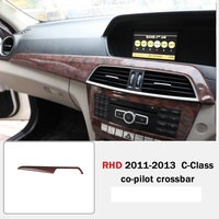 Couverture de garniture de barre transversale de tableau de bord en bois pour Mercedes-Benz Classe C W204, modèles conduite à gauche et à droite, 2011 2012 2013