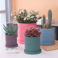 Grosir Sukulen Mini Bulat Grosir Pot Bunga Keramik Dekorasi Tanaman Custom dari China Planter Pot Bunga