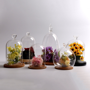 La Cerimonia Nuziale all'ingrosso Favorisce Candela Del Fiore della Rosa Display A Led Le Luci <span class=keywords><strong>di</strong></span> Cupola <span class=keywords><strong>di</strong></span> <span class=keywords><strong>Vetro</strong></span> <span class=keywords><strong>Campana</strong></span> <span class=keywords><strong>di</strong></span> <span class=keywords><strong>Vetro</strong></span> Con Base In Legno - Product Image 2