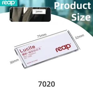 Reap7308 pin nome tag badge holder 75*30mm lavoro dipendente nome badge