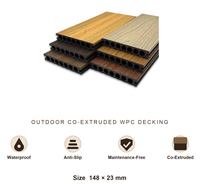 Planches de terrasse en composite WPC co-extrudé, imperméables, antidérapantes, creuses et emboîtables, pour jardin et cour, directement de l'usine
